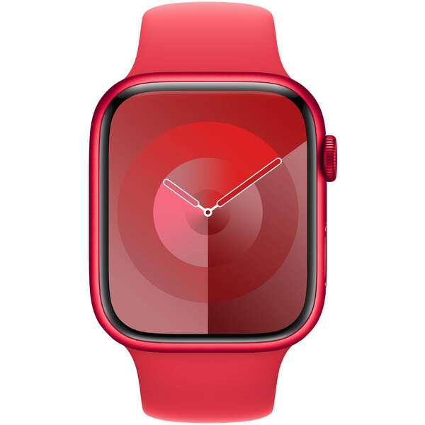 APPLE Watch S9 GPS 45mm RED Alu Case with RED Sport Band - S/M mrxj3se/a