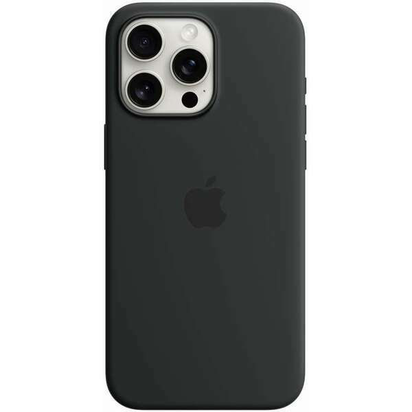APPLE iPhone 15 Pro Max Silicone Case with MagSafe - Black mt1m3zm/a