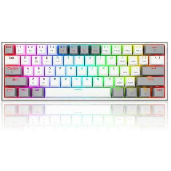 REDRAGON Fizz Pro White/Grey K616 RGB Wireless/Wired Mechanical Gaming Keyboard