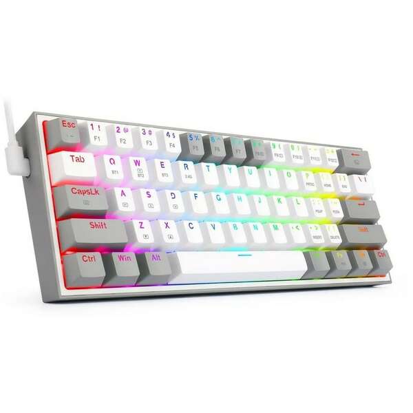 REDRAGON Fizz Pro White/Grey K616 RGB Wireless/Wired Mechanical Gaming Keyboard