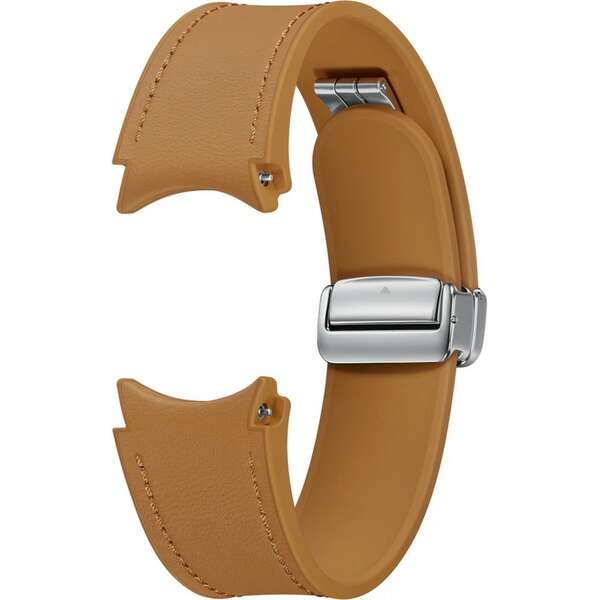 SAMSUNG D-Buckle Hybrid Eco-Leather Band for Galaxy Watch 6 Brown M/L ET-SHR94-LDE