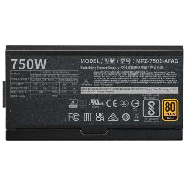 COOLER MASTER V750 Gold I MULTI (MPZ-7501-AFAG-BEU) 10Y