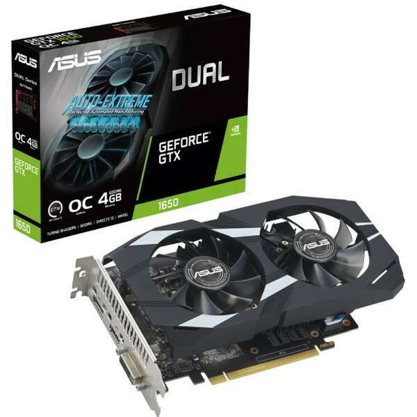 ASUS nVidia GeForce GTX 1650 4GB 128bit DUAL-GTX1650-O4GD6-P-EVO