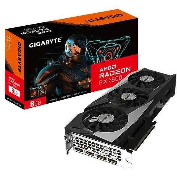 GIGABYTE AMD Radeon RX 7600 8GB 128bit GV-R76GAMING OC-8GD