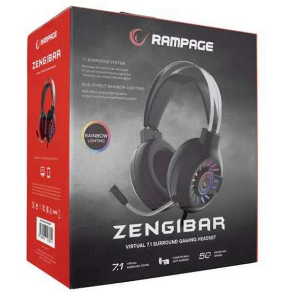 RAMPAGE RM-K44 Zengibar Black USb