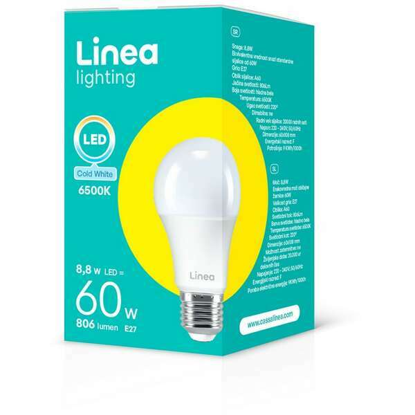 LINEA LED sijalica 8,8W(60W) A60 806Lm E27 6500K