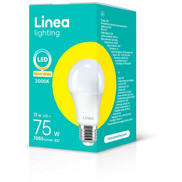 LINEA LED sijalica 11W(75W) A60 1055Lm E27 3000K