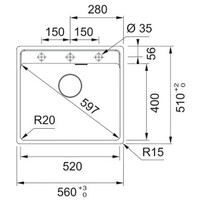 FRANKE MRG 610-52 TL A - crna 114.0658.293