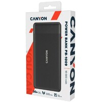 CANYON Power Bank 10000mAh 20W Black CNE-CPB1009B