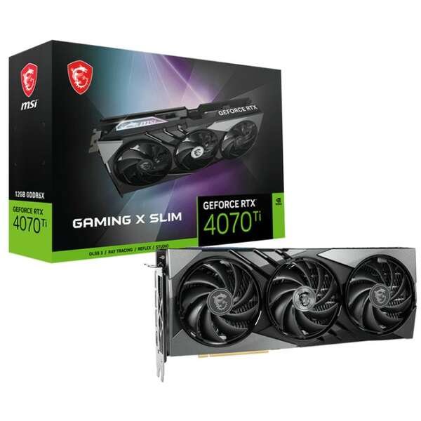 MSI nVidia GeForce RTX 4070 Ti 12GB 192bit RTX 4070 Ti GAMING X SLIM 12G