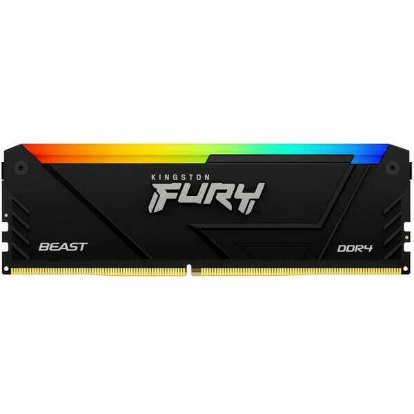 KINGSTON DIMM DDR4 32GB (2x16GB kit) 3200MT/s KF432C16BB12AK2/32 FURY Beast RGB Black XMP