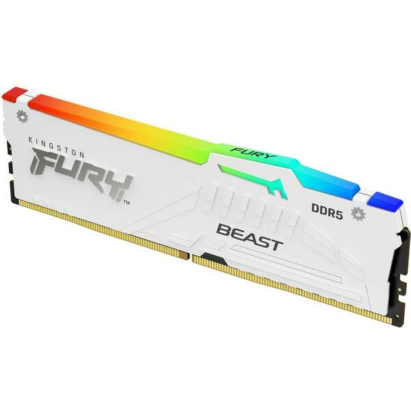 KINGSTON DIMM DDR5 32GB (2x16GB kit) 6000MT/s KF560C36BWEAK2-32 FURY Beast RGB White EXPO