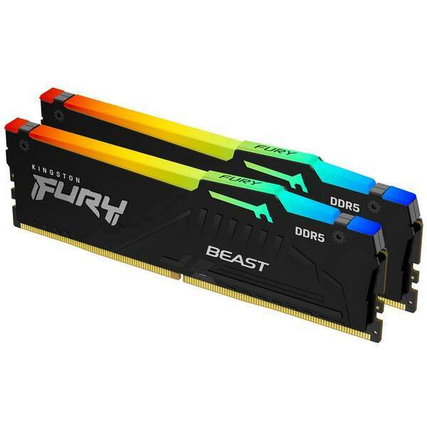 KINGSTON DIMM DDR5 64GB (2x32GB kit) 5200MT/s KF552C36BBEAK2-64 Fury Beast RGB EXPO