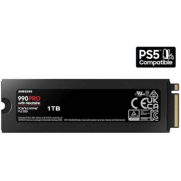 SAMSUNG 1TB M.2 NVMe MZ-V9P1T0CW 990 Pro Series Heatsink SSD