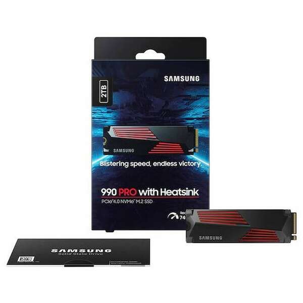 SAMSUNG 2TB M.2 NVMe MZ-V9P2T0CW 990 Pro Series Heatsink SSD