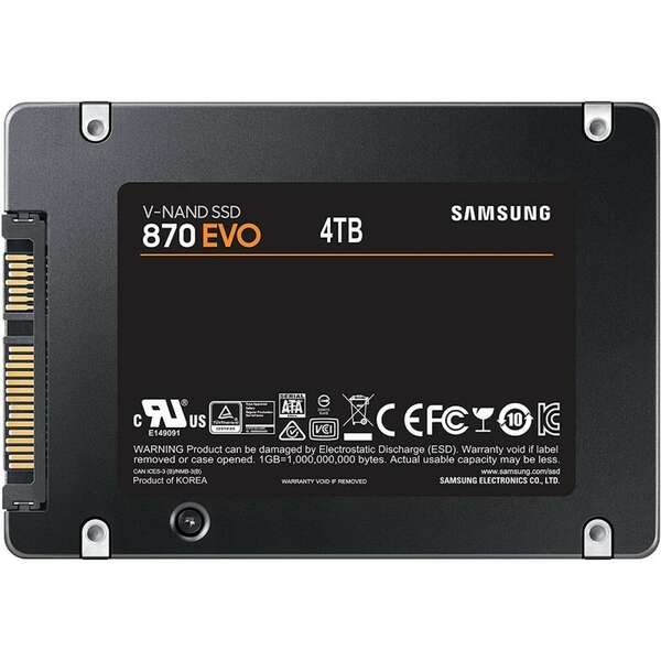 SAMSUNG SSD 4TB 870 EVO 2.5 SATA III MZ-77E4T0B