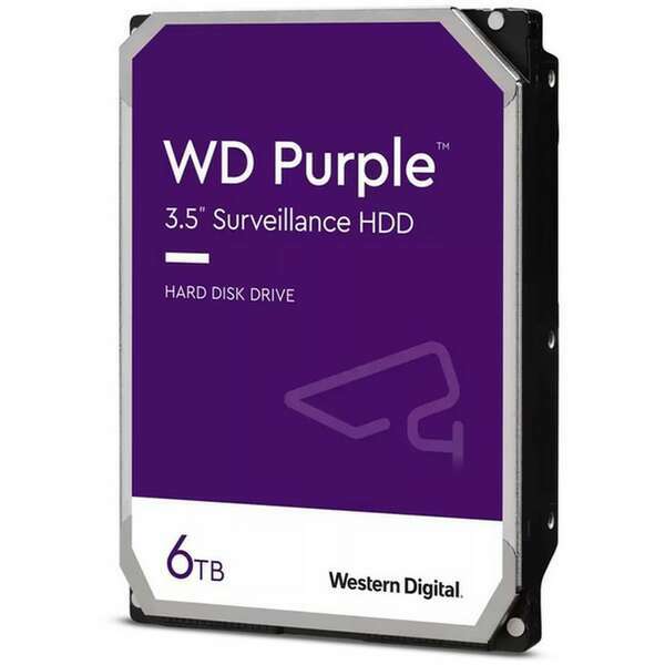 WESTERN DIGITAL 6TB 3.5 inca SATA III 64MB IntelliPower WD64PURZ Purple