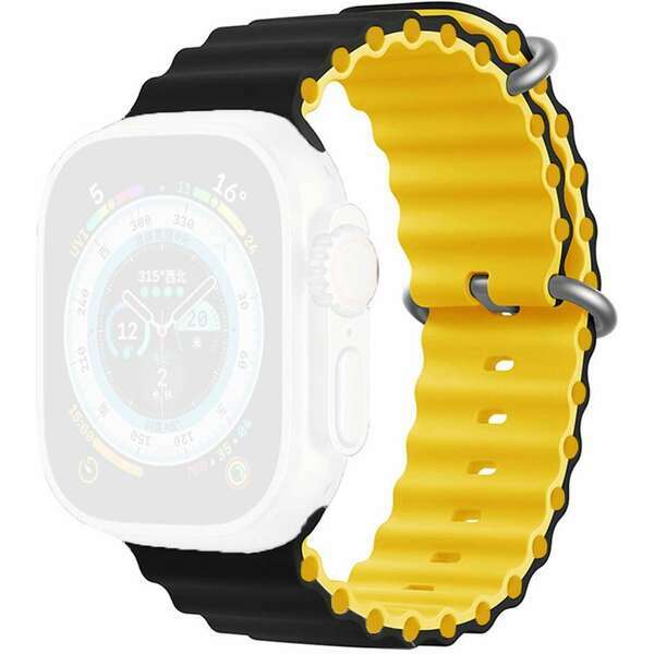 MOYE Zamenska narukvica za Moye Kronos 4 Smart Watch 44/45/49mm Black/Yellow