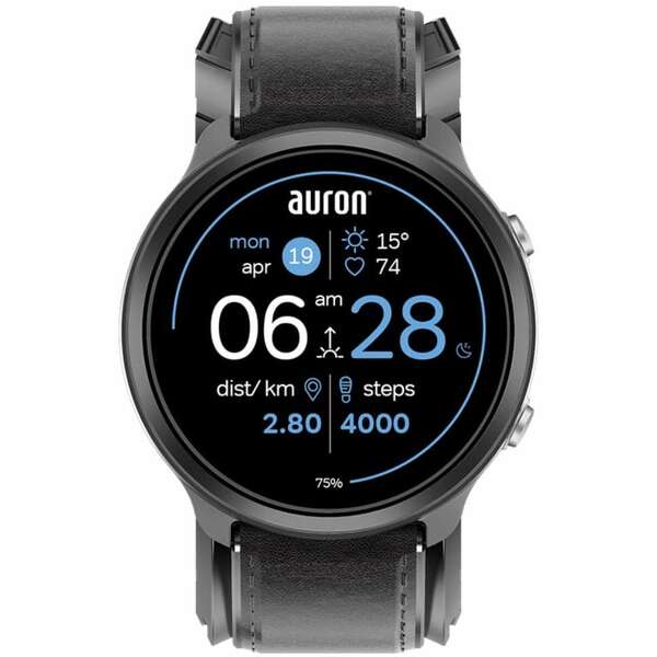 AURON Smart Watch SW30 Black Leather