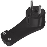 TEHNOELEKTRO Dvopolni Utikac L Tanki Crni 2 / 212-0277