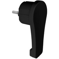 TEHNOELEKTRO Dvopolni Utikac L Tanki Crni 2/212-0277