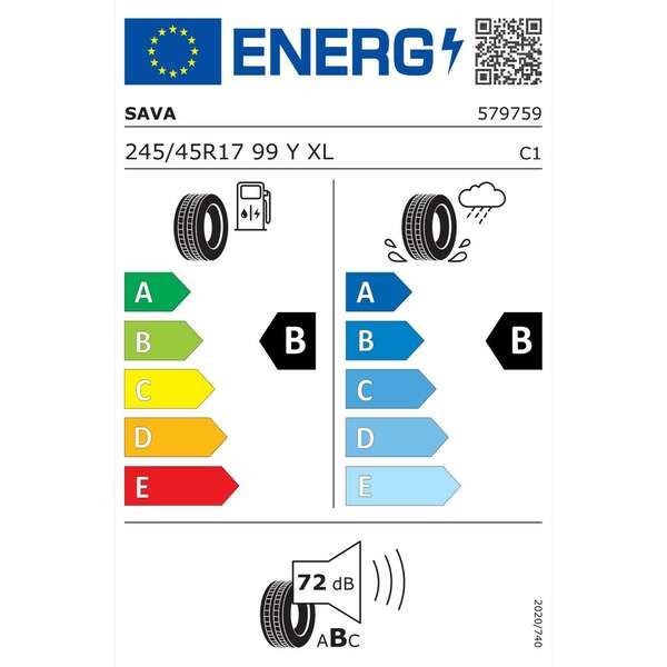 SAVA 245/45R17 99Y INTENSA UHP 2 let