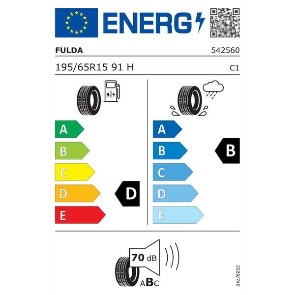 FULDA 195/65R15 ECOCONTROL HP 2 91H