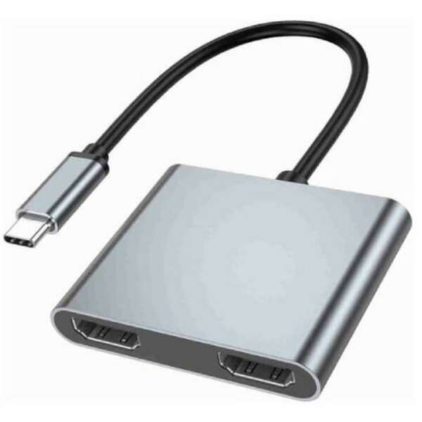 LINKOM Adapter-konvertor TIP C na 2xHDMI 4K+USB 3.0+TIP C
