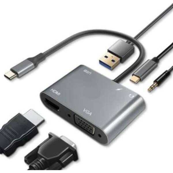 LINKOM TIP-C na HDMI+VGA+USB+TIP C+ AUDIO 