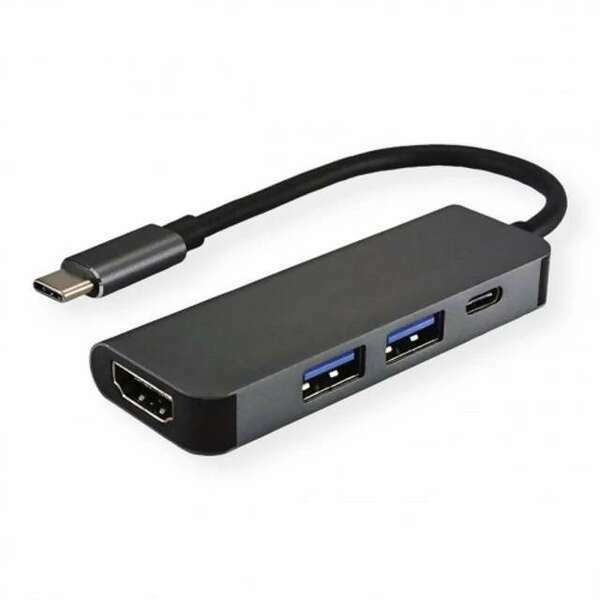 LINKOM Adapter-konvertor TIP C na HDMI+ 2xUSB 3.0+TIP C