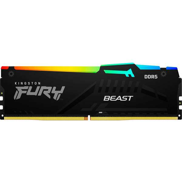 KINGSTON DIMM DDR5 32GB 6400MT/s KF564C32BBEA-32 FURY Beast Black RGB EXPO