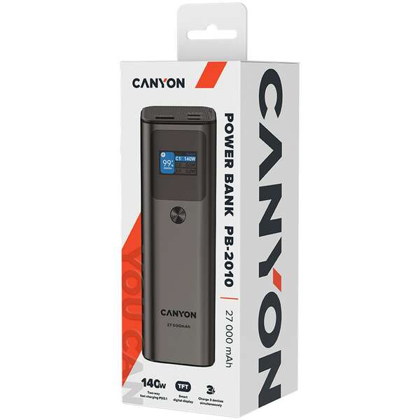 CANYON Power Bank 27000mAh 140W Black CNE-CPB2010DG