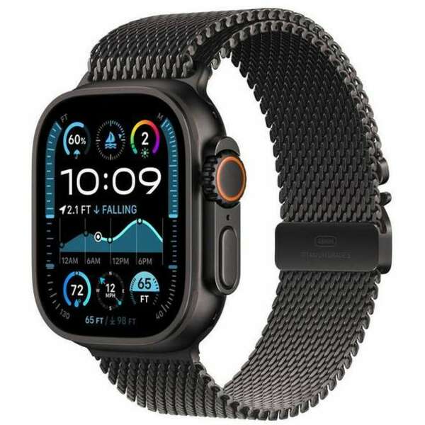 APPLE Watch 49mm Milanese Loop Black Titanium Milanese Loop Large mxkh3zm/a