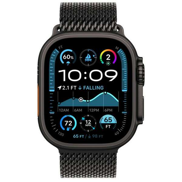 APPLE Watch 49mm Milanese Loop Black Titanium Milanese Loop Large mxkh3zm/a