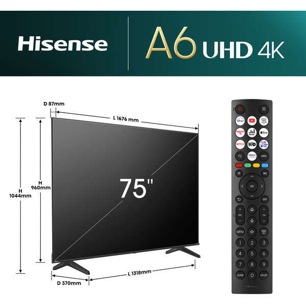 HISENSE 75A6N