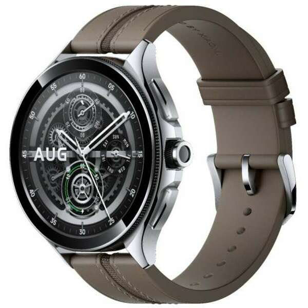 XIAOMI Watch 2 Pro Silver Case with Brown Leather Strap 