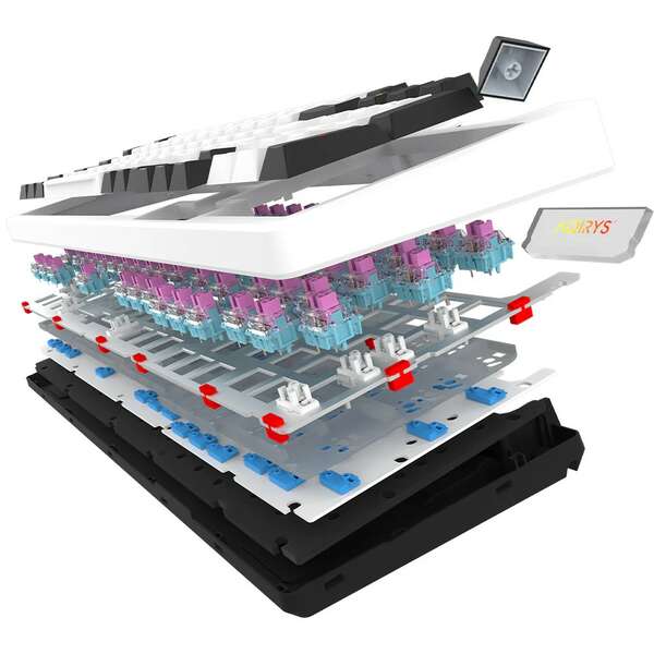 AQIRYS Adara US White Gejmerska Tastatura