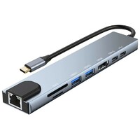 KETTZ KT-801G Type C 8/1 4K HDMI USB x 2, SD/TF Multiport