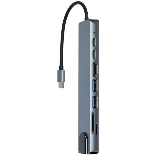 KETTZ KT-801G Type C 8/1 4K HDMI USB x 2, SD/TF Multiport 