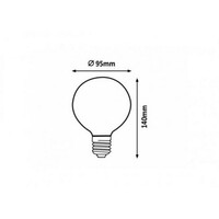 RABALUX Sijalica Filament LED E27 G95 5W 200lm 2200K Smoky
