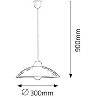 RABALUX Bloomy visilica D30 E27 60W, belo