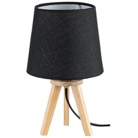 RABALUX Lychee, unutrašnja stona lampa, crna lamp sa crna tex