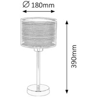 RABALUX Anastasia stona lampa E27 60W hrom/braon