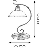RABALUX Elisett stona lampa E27 1x60W bronza