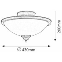 RABALUX Elisett plafonjera E14 2x40W bronza