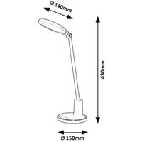 RABALUX Tekla stona lampa LED 10W, bela