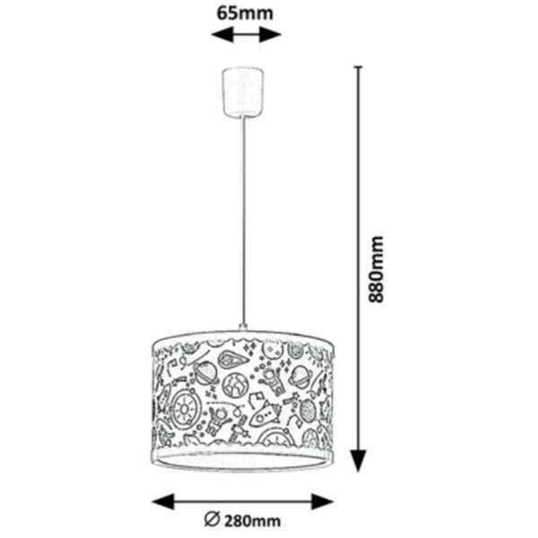 RABALUX Hanka visilica E27 40W,belo 2