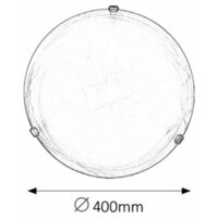 RABALUX Alabastro plafonjeraD40 E27 2x60Wbronza