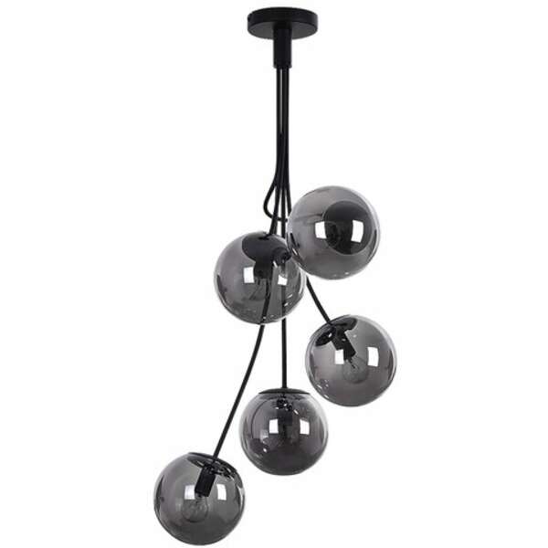 RABALUX Glory, luster, E14 5x MAX 40W, mat crni IP20,  metal