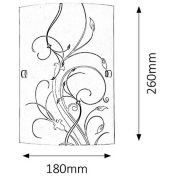 RABALUX Elina zidna lampa260x180E27 60W crno/belo